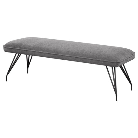 Dodson Gray Fabric Upholstered Dining Bench from Coaster - Luna Furniture
