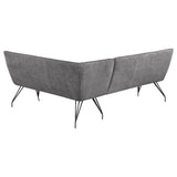 Dodson Gray Fabric Upholstered L-Shaped Nook Dining Bench from Coaster - Luna Furniture