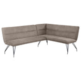 Dodson Taupe Fabric Upholstered L-Shaped Nook Dining Bench from Coaster - Luna Furniture
