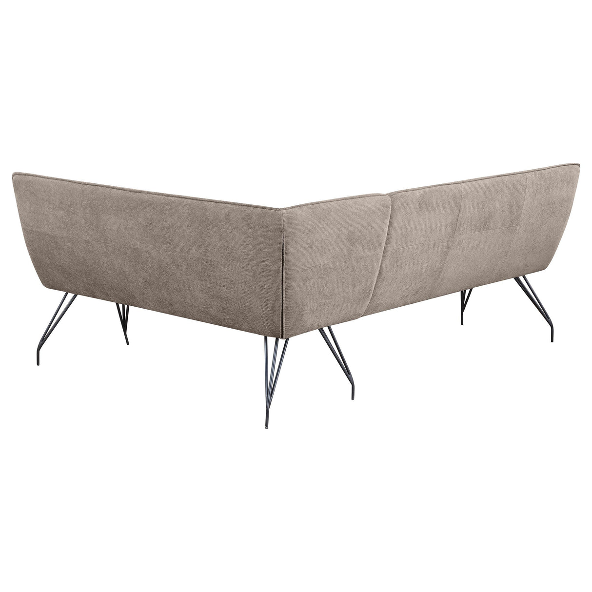 Dodson Taupe Fabric Upholstered L-Shaped Nook Dining Bench from Coaster - Luna Furniture