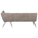 Dodson Taupe Fabric Upholstered L-Shaped Nook Dining Bench from Coaster - Luna Furniture