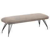 Dodson Taupe Upholstered Dining Bench from Coaster - Luna Furniture