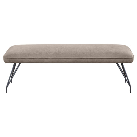 Dodson Taupe Upholstered Dining Bench from Coaster - Luna Furniture