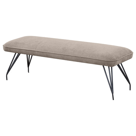 Dodson Taupe Upholstered Dining Bench from Coaster - Luna Furniture