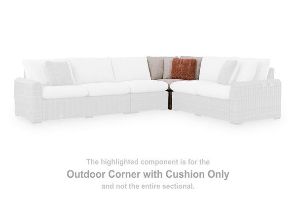 Dolan Creek Beige/Brown Outdoor Corner with Cushion