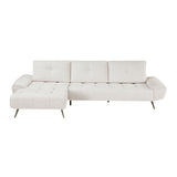 8400BEG*2LC2R (2)2-Piece Sectional with Left Chaise and Dual-position Backs for Adjustable Seat Depth from Homelegance - Luna Furniture