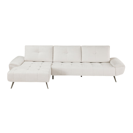 8400BEG*2LC2R (2)2-Piece Sectional with Left Chaise and Dual-position Backs for Adjustable Seat Depth from Homelegance - Luna Furniture