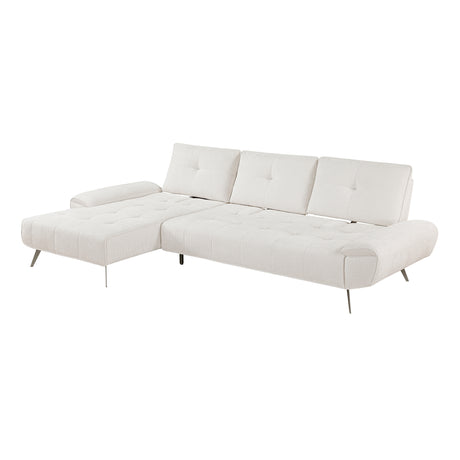 8400BEG*2LC2R (2)2-Piece Sectional with Left Chaise and Dual-position Backs for Adjustable Seat Depth from Homelegance - Luna Furniture