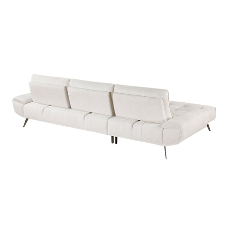8400BEG*2LC2R (2)2-Piece Sectional with Left Chaise and Dual-position Backs for Adjustable Seat Depth from Homelegance - Luna Furniture