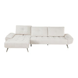8400BEG*2LC2R (2)2-Piece Sectional with Left Chaise and Dual-position Backs for Adjustable Seat Depth from Homelegance - Luna Furniture