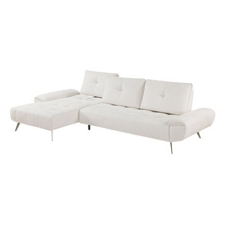 8400BEG*2LC2R (2)2-Piece Sectional with Left Chaise and Dual-position Backs for Adjustable Seat Depth from Homelegance - Luna Furniture