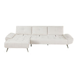 8400BEG*2LC2R (2)2-Piece Sectional with Left Chaise and Dual-position Backs for Adjustable Seat Depth from Homelegance - Luna Furniture