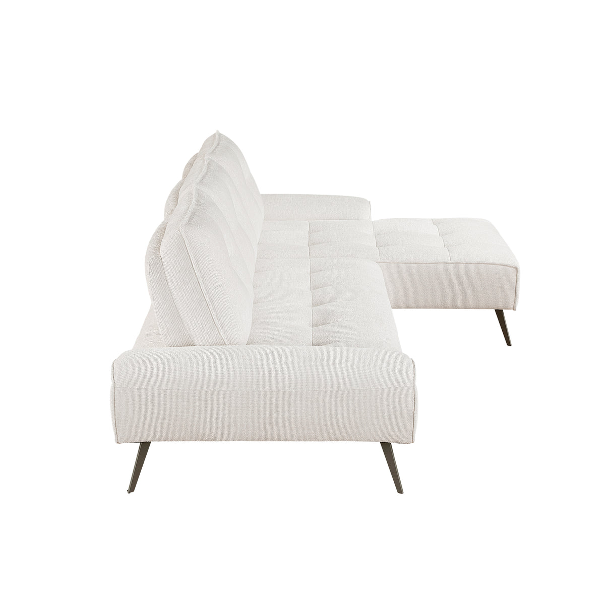 8400BEG*22LRC (2)2-Piece Sectional with Right Chaise and Dual-position Backs for Adjustable Seat Depth from Homelegance - Luna Furniture