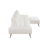 8400BEG*22LRC (2)2-Piece Sectional with Right Chaise and Dual-position Backs for Adjustable Seat Depth from Homelegance - Luna Furniture