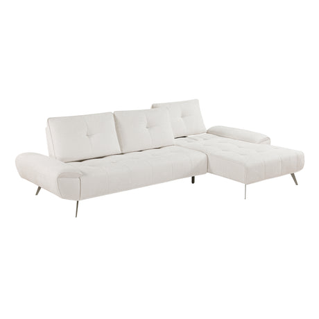 8400BEG*22LRC (2)2-Piece Sectional with Right Chaise and Dual-position Backs for Adjustable Seat Depth from Homelegance - Luna Furniture