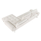 8400BEG*22LRC (2)2-Piece Sectional with Right Chaise and Dual-position Backs for Adjustable Seat Depth from Homelegance - Luna Furniture