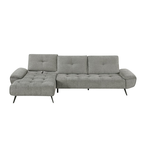 8400DVG*2LC2R (2)2-Piece Sectional with Left Chaise and Dual-position Backs for Adjustable Seat Depth from Homelegance - Luna Furniture