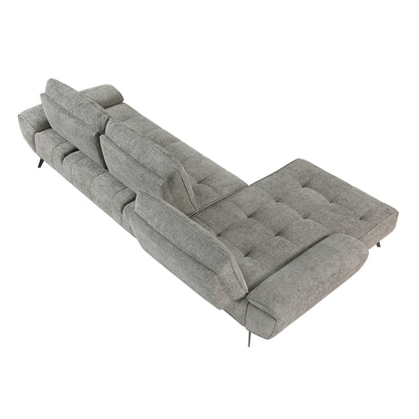 8400DVG*2LC2R (2)2-Piece Sectional with Left Chaise and Dual-position Backs for Adjustable Seat Depth from Homelegance - Luna Furniture