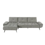 8400DVG*2LC2R (2)2-Piece Sectional with Left Chaise and Dual-position Backs for Adjustable Seat Depth from Homelegance - Luna Furniture