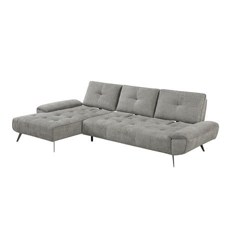 8400DVG*2LC2R (2)2-Piece Sectional with Left Chaise and Dual-position Backs for Adjustable Seat Depth from Homelegance - Luna Furniture