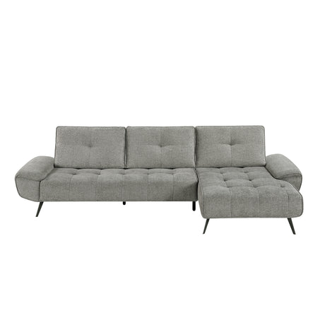 8400DVG*22LRC (2)2-Piece Sectional with Right Chaise and Dual-position Backs for Adjustable Seat Depth from Homelegance - Luna Furniture