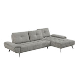 8400DVG*22LRC (2)2-Piece Sectional with Right Chaise and Dual-position Backs for Adjustable Seat Depth from Homelegance - Luna Furniture