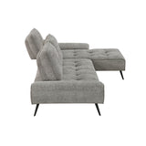 8400DVG*22LRC (2)2-Piece Sectional with Right Chaise and Dual-position Backs for Adjustable Seat Depth from Homelegance - Luna Furniture
