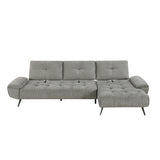 8400DVG*22LRC (2)2-Piece Sectional with Right Chaise and Dual-position Backs for Adjustable Seat Depth from Homelegance - Luna Furniture