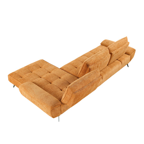 8400RNG*22LRC (2)2-Piece Sectional with Right Chaise and Dual-position Backs for Adjustable Seat Depth from Homelegance - Luna Furniture