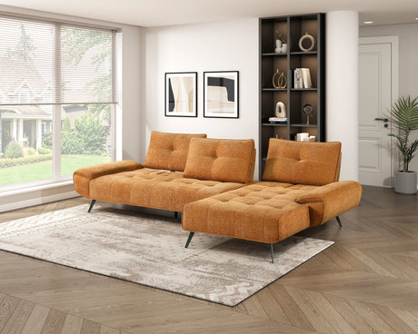 8400RNG*22LRC (2)2-Piece Sectional with Right Chaise and Dual-position Backs for Adjustable Seat Depth from Homelegance - Luna Furniture