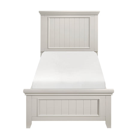 Donahue White Twin Panel Bed from Homelegance - Luna Furniture