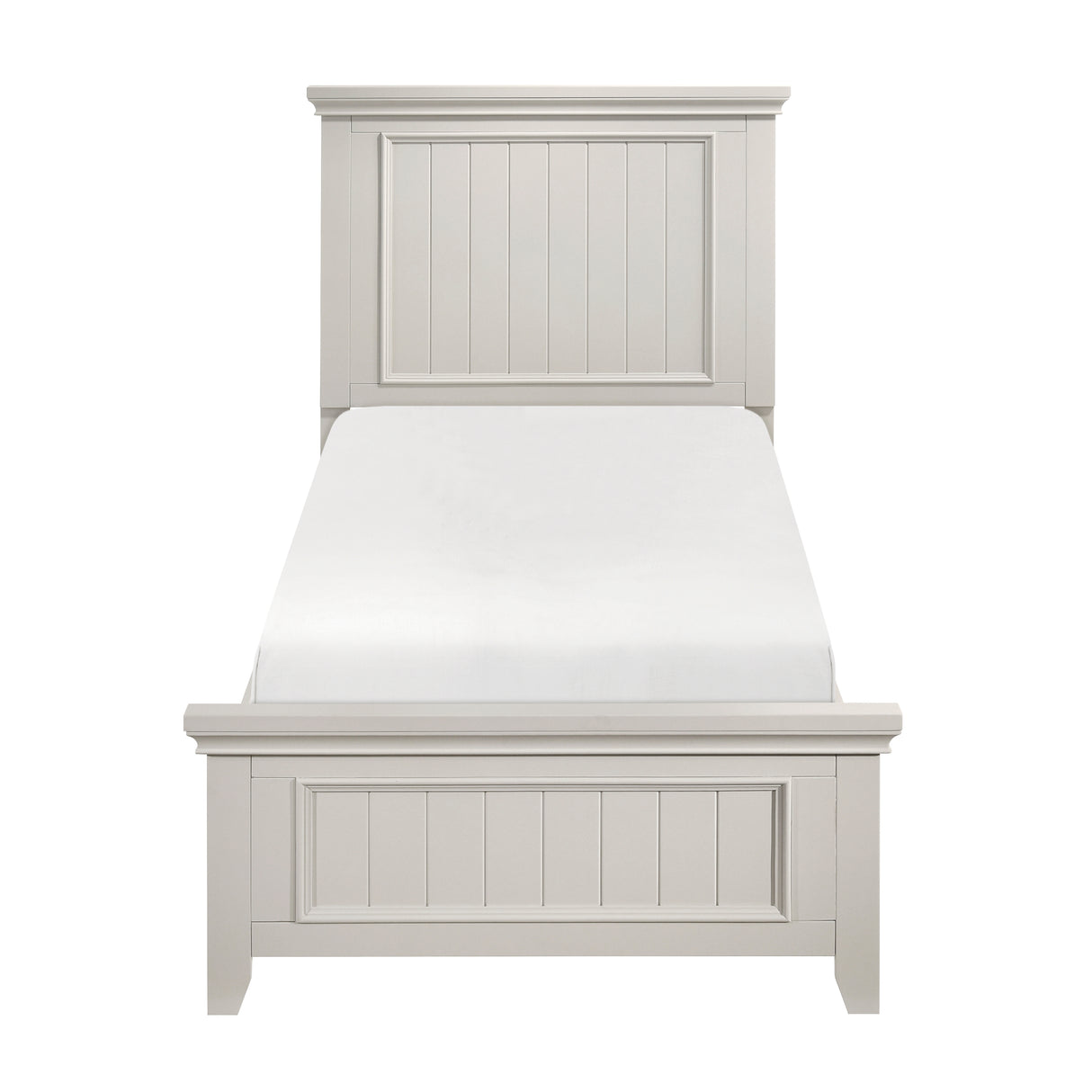 Donahue White Twin Panel Bed from Homelegance - Luna Furniture