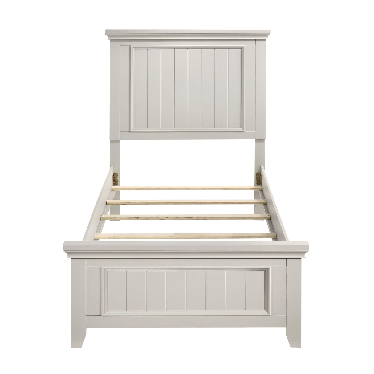 Donahue White Twin Panel Bed from Homelegance - Luna Furniture