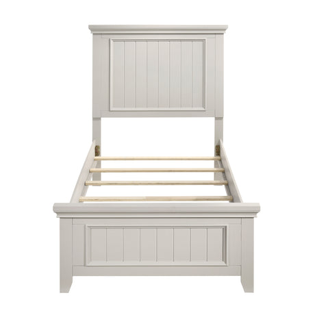 Donahue White Twin Panel Bed from Homelegance - Luna Furniture