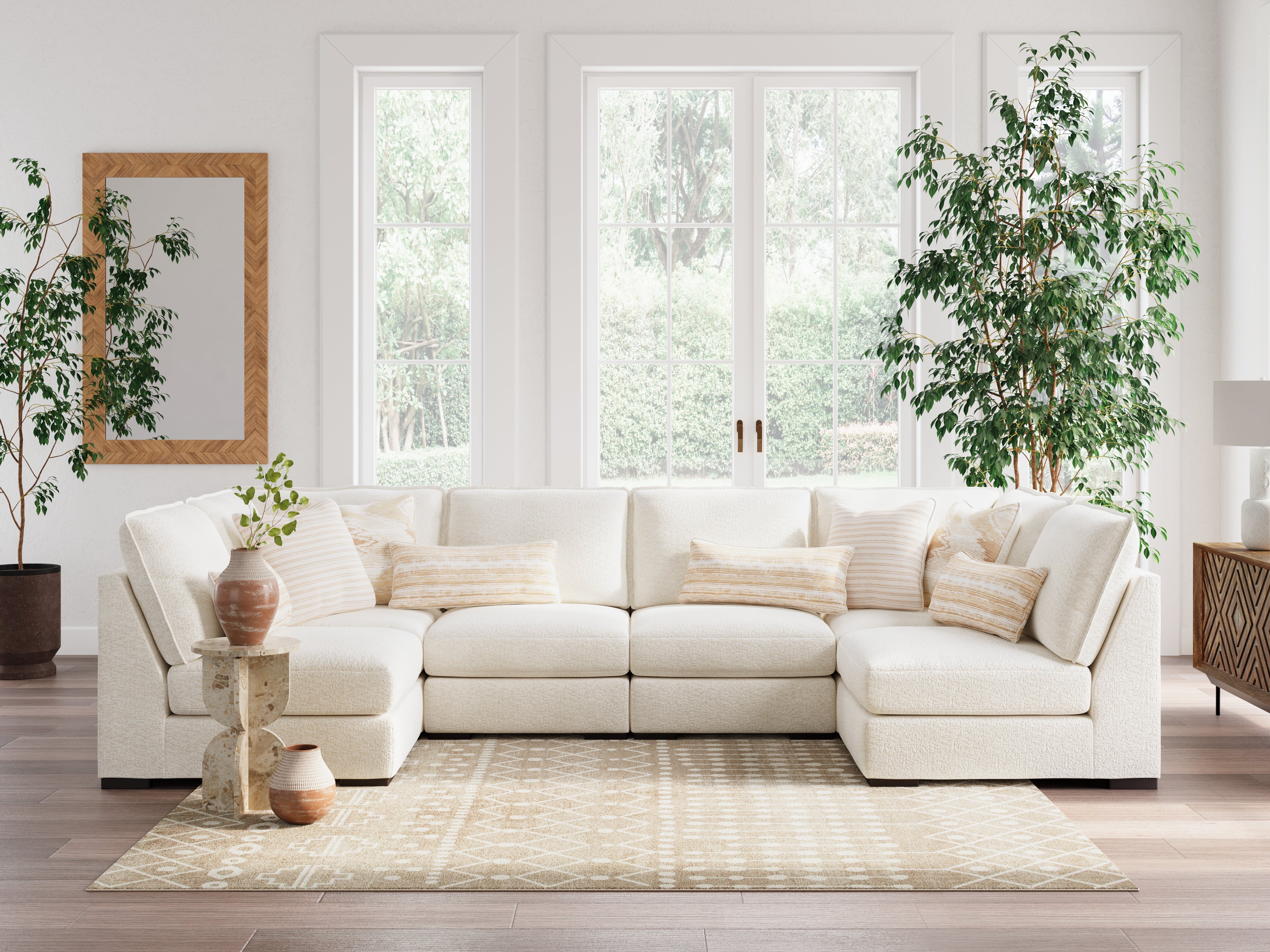 Ashley Donelson Creek Vanilla 6-Piece Modular Sectional – Luna
