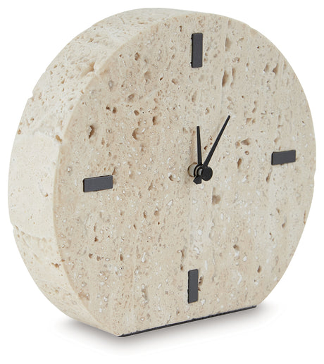 Donfordson Beige Table Clock from Ashley - Luna Furniture