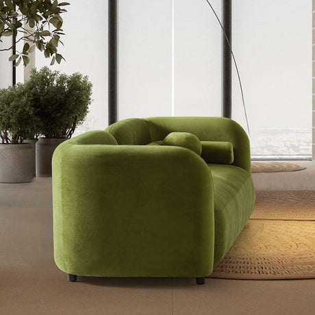 Donna Olive Green Japandi Style Velvet Sofa from Ashcroft Furniture - Luna Furniture