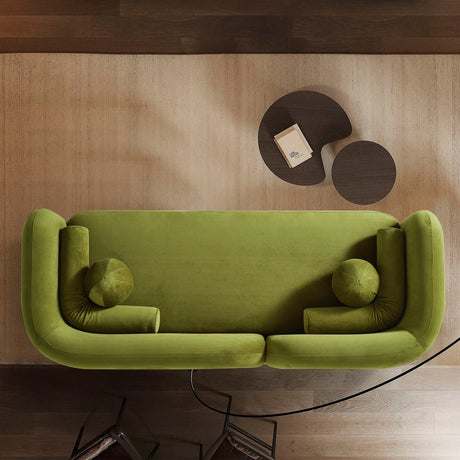 Donna Olive Green Japandi Style Velvet Sofa from Ashcroft Furniture - Luna Furniture