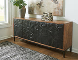 Dorannby Black/Brown Accent Cabinet from Ashley - Luna Furniture