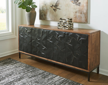 Dorannby Black/Brown Accent Cabinet from Ashley - Luna Furniture