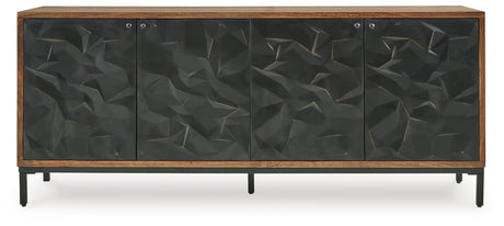 Dorannby Black/Brown Accent Cabinet from Ashley - Luna Furniture