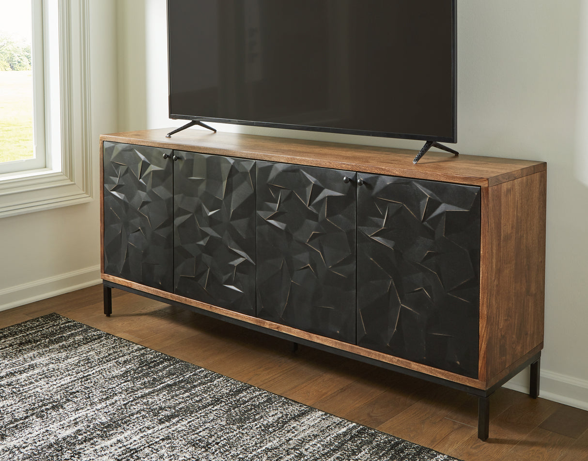Dorannby Black/Brown Accent Cabinet from Ashley - Luna Furniture