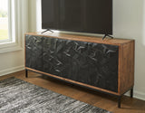 Dorannby Black/Brown Accent Cabinet from Ashley - Luna Furniture