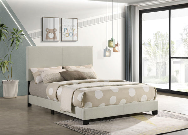 Dorian Cream Upholstered Full Panel Bed