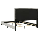 Dorian Cream Upholstered Full Panel Bed from Coaster - Luna Furniture