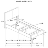 Dorian Cream Upholstered Twin Panel Bed from Coaster - Luna Furniture