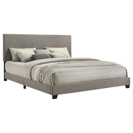 Dorian Taupe Upholstered Eastern King Panel Bed from Coaster - Luna Furniture