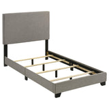 Dorian Taupe Upholstered Twin Panel Bed from Coaster - Luna Furniture