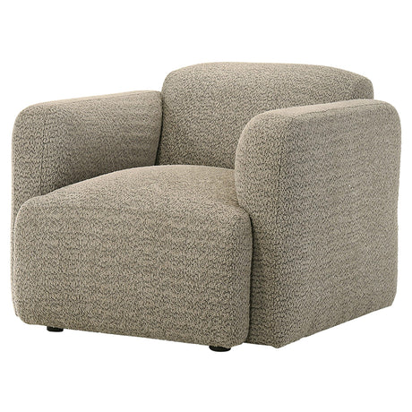 Dorset Brown Fabric Upholstered Round Track Arm Accent Chair from Coaster - Luna Furniture