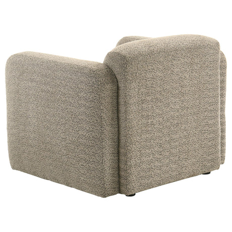 Dorset Brown Fabric Upholstered Round Track Arm Accent Chair from Coaster - Luna Furniture
